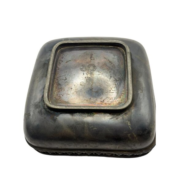 Antique Meriden B Company Quadruple Plated Silver Tone Bowl Candy Trinket Dish - Picture 7 of 16